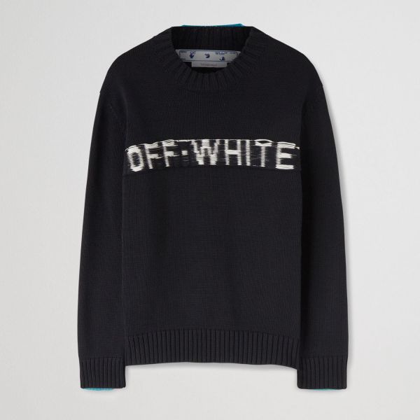 Светр Off White Float Knit Crewneck Black White