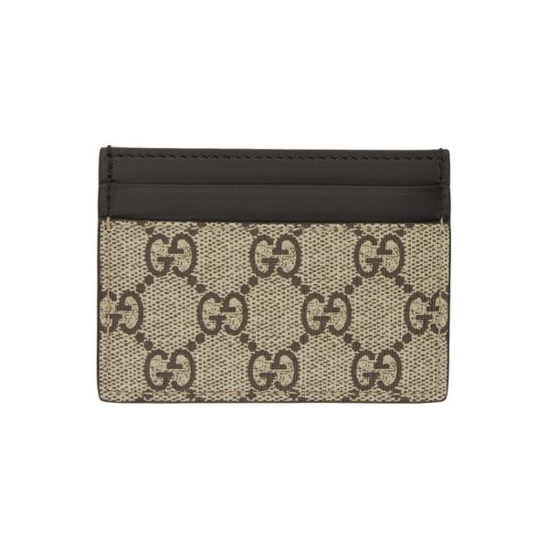 Картхолдер Gucci card holder monogram beige