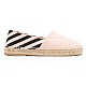 Еспадрильї Off White Stripes Flat Espadrillas Pink Black