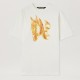 Футболка Palm Angels Burning Monogram Tee Off White Gold