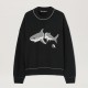Светр Palm Angels PA Shark Sweater Black Light GRF