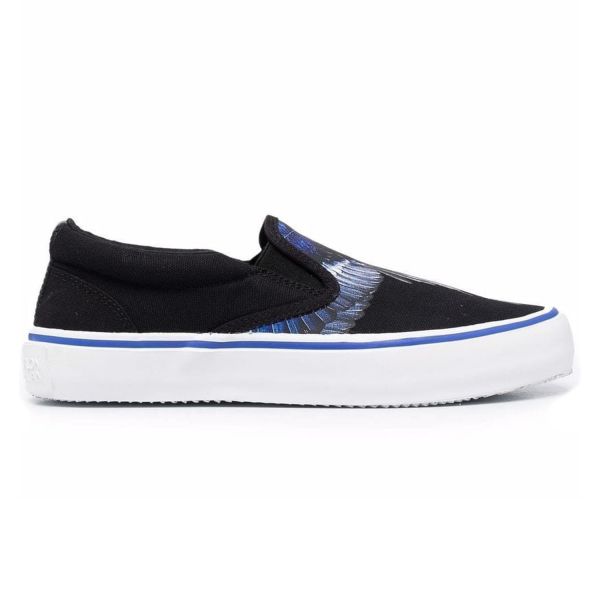 Кеди Marcelo Burlon Wings Vulcanized Slip-On Black Blue