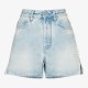 Шорти Off White Bleach Denim Straight Shor Light Blue