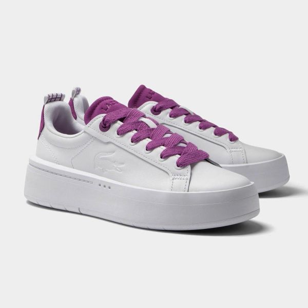 Кеды Lacoste Carnaby Plat 123 1 SFA WHT/PURP Leather 745SFA0040Z54