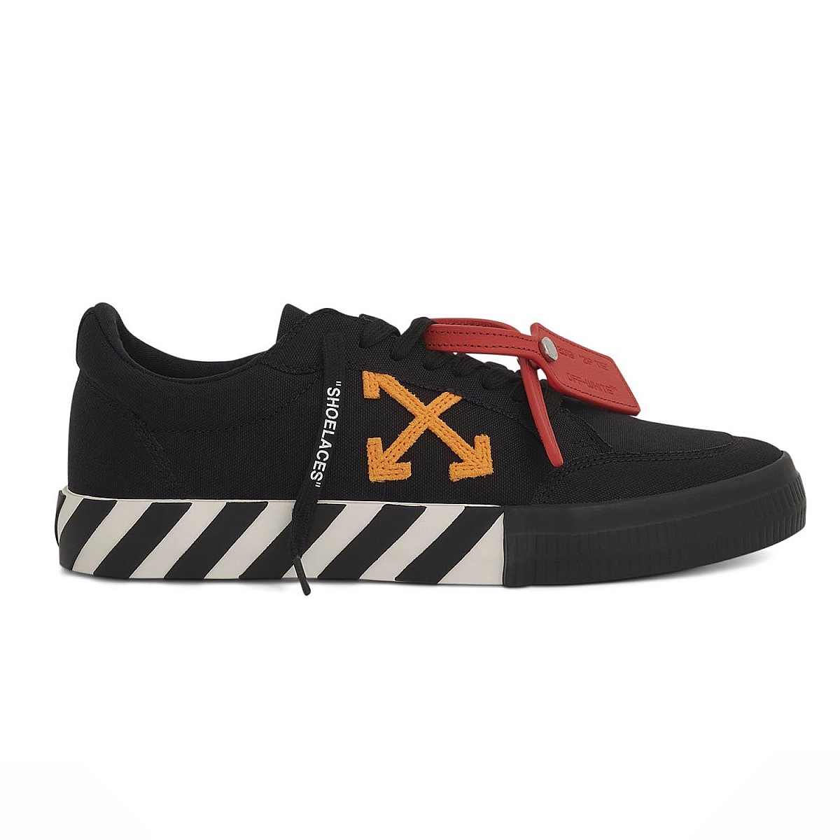 Кеди Off White Low Vulcanized Canvas Black Orange — купити в