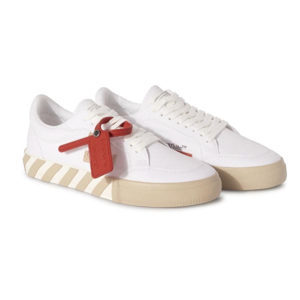 Кеды Off White Low Vulcanized Canvas White Sand