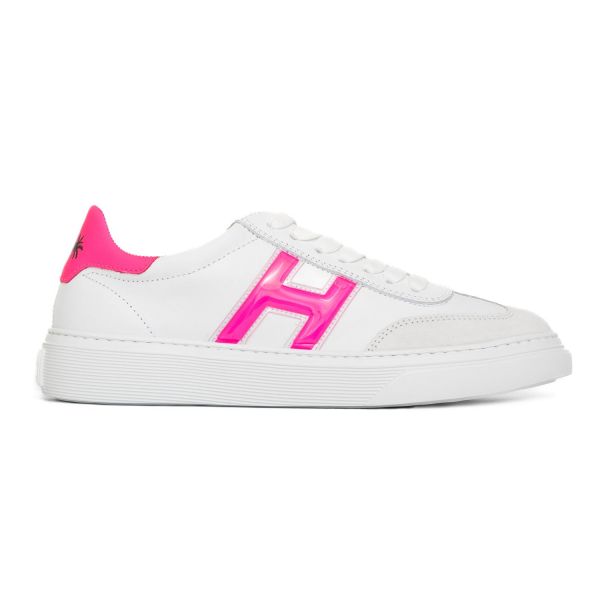 Кеды Hogan H365 Allac.H GEL+STAMPA Palme KX9 Bianco Fuxia FLU