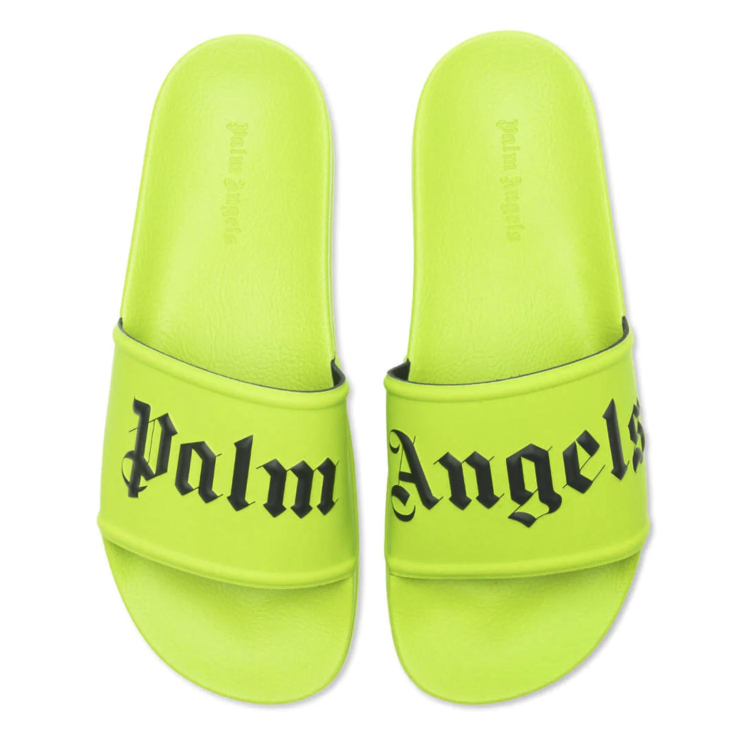 Palm Angels Logo-Print Sliders Green Шлепанцы Palm Angels Pool Slider Light Green по акционной  main image 4