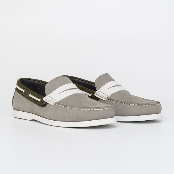 Топ-сайдеры Pollini Scarpau.Barca20 Nabuk Pietra+Palm