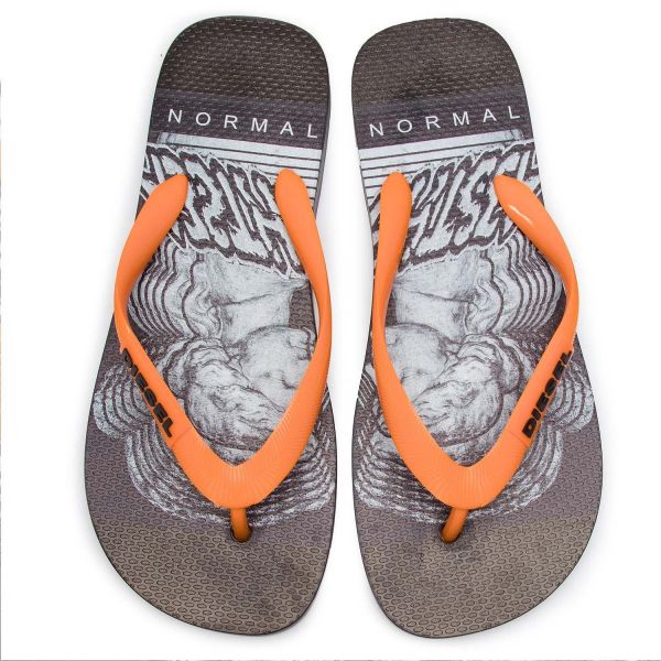 Шлепанцы Diesel SA-Briian Black/Sun Orange