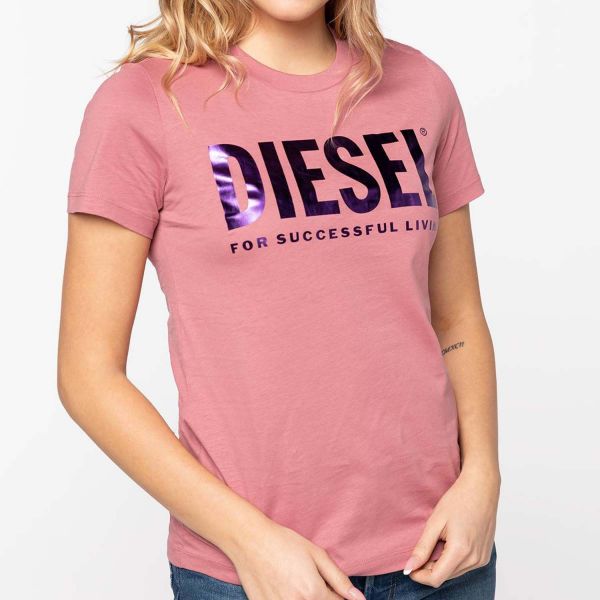 Футболка Diesel T-Sily-WX T-shirt pink