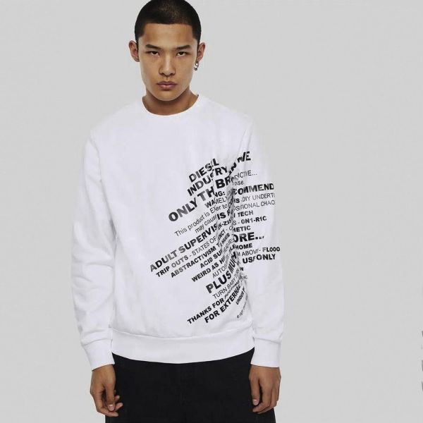 Свитшот Diesel S-Girk-S1 Felpa white