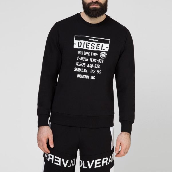 Свитшот Diesel S-Girk-S3 Felpa black