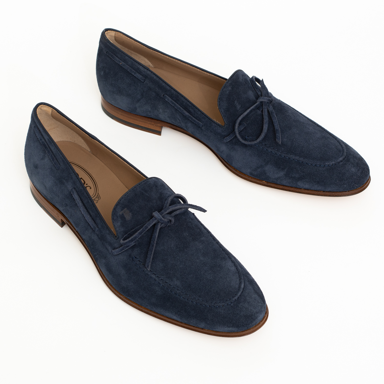 Лоферы Tod's Mocassino Laccetto Cuoio 86A BYE Blu Navy