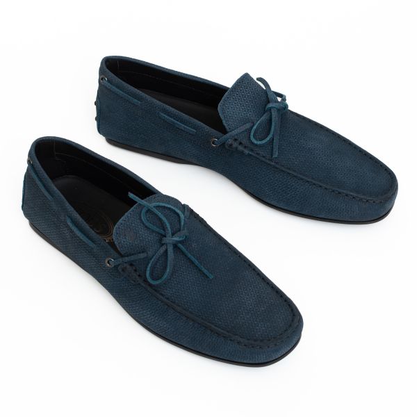 Мокасини Tod's Laccetto City Gommino FLA Blu Petrolio