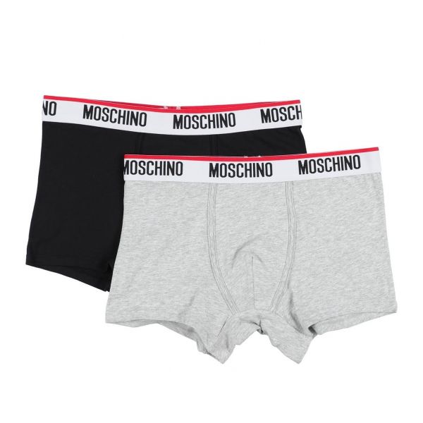 Боксеры Moschino Trunk Bipack Black/grey melange