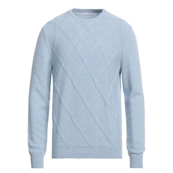 Свитер Malo Girocollo Losange Ice Blu IUM027FCB22
