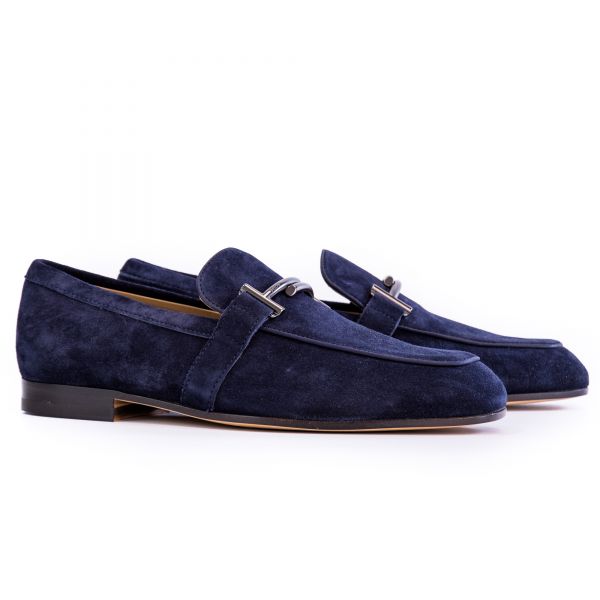 Лоферы Tod's Mocassino Doppia T Fine Cuoio 50A CCO Blu Denim SC