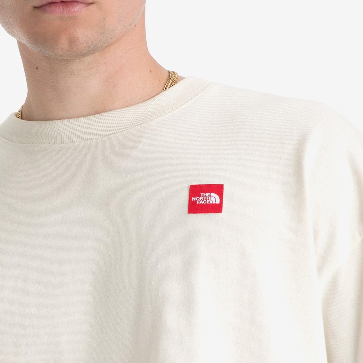 Футболка The North Face MS/S Red Box Kilimanja White Dune