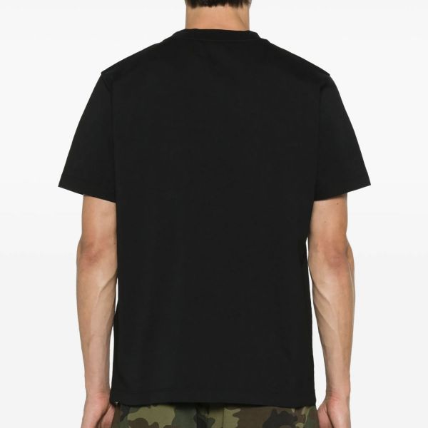 Футболка Off White Off Stamp Slim S/S Tee Black - Red.