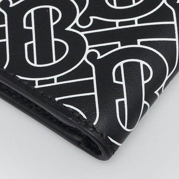 Портмоне Burberry Monogram Print Leather Bifold Wallet In Black