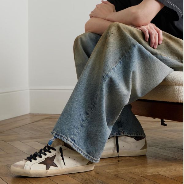 Кеди Golden Goose Super Star White/Beige/Brown.