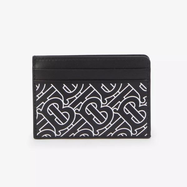 Картхолдер Burberry TB-monogram-print leather card holder