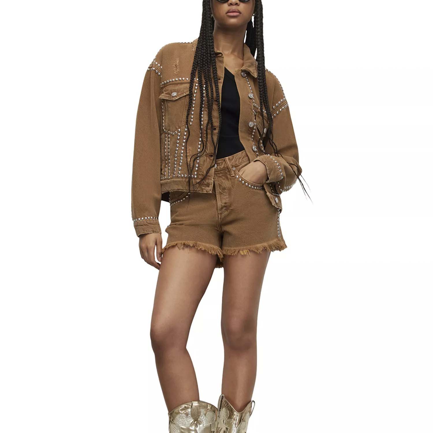Шорты Allsaints Heidi Studded Shorts
