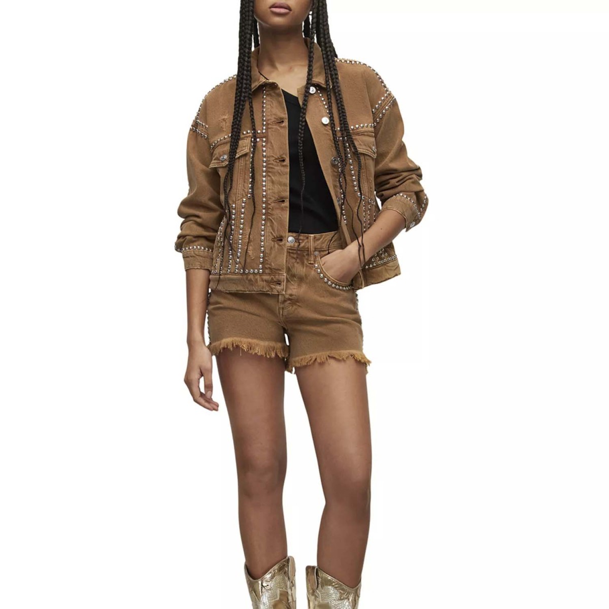Шорты Allsaints Heidi Studded Shorts