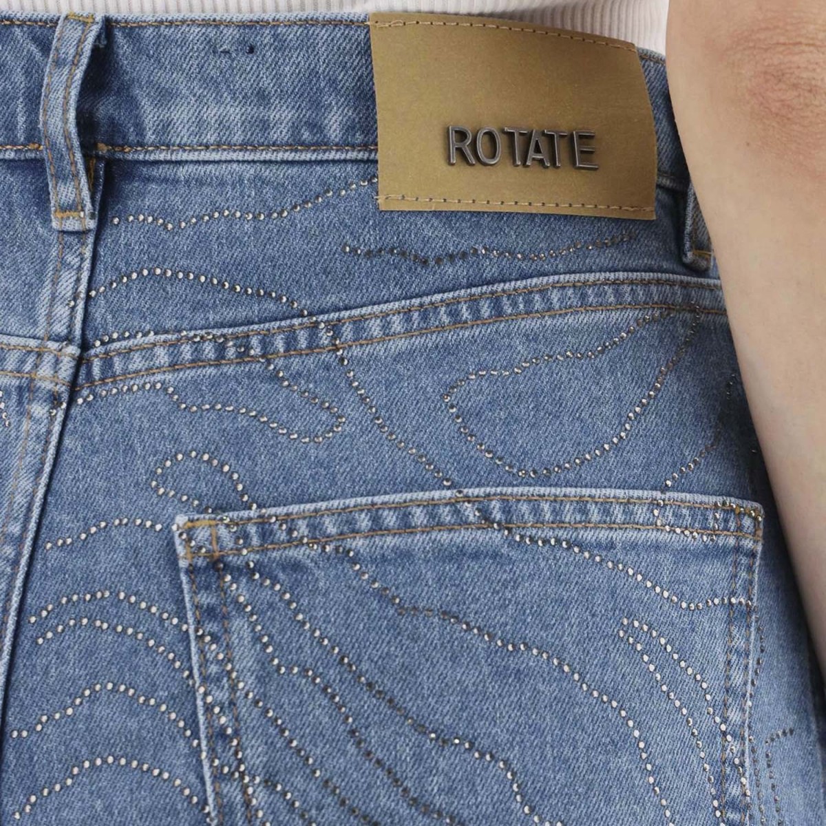 Шорти Rotate Rhinestone Denim Shorts