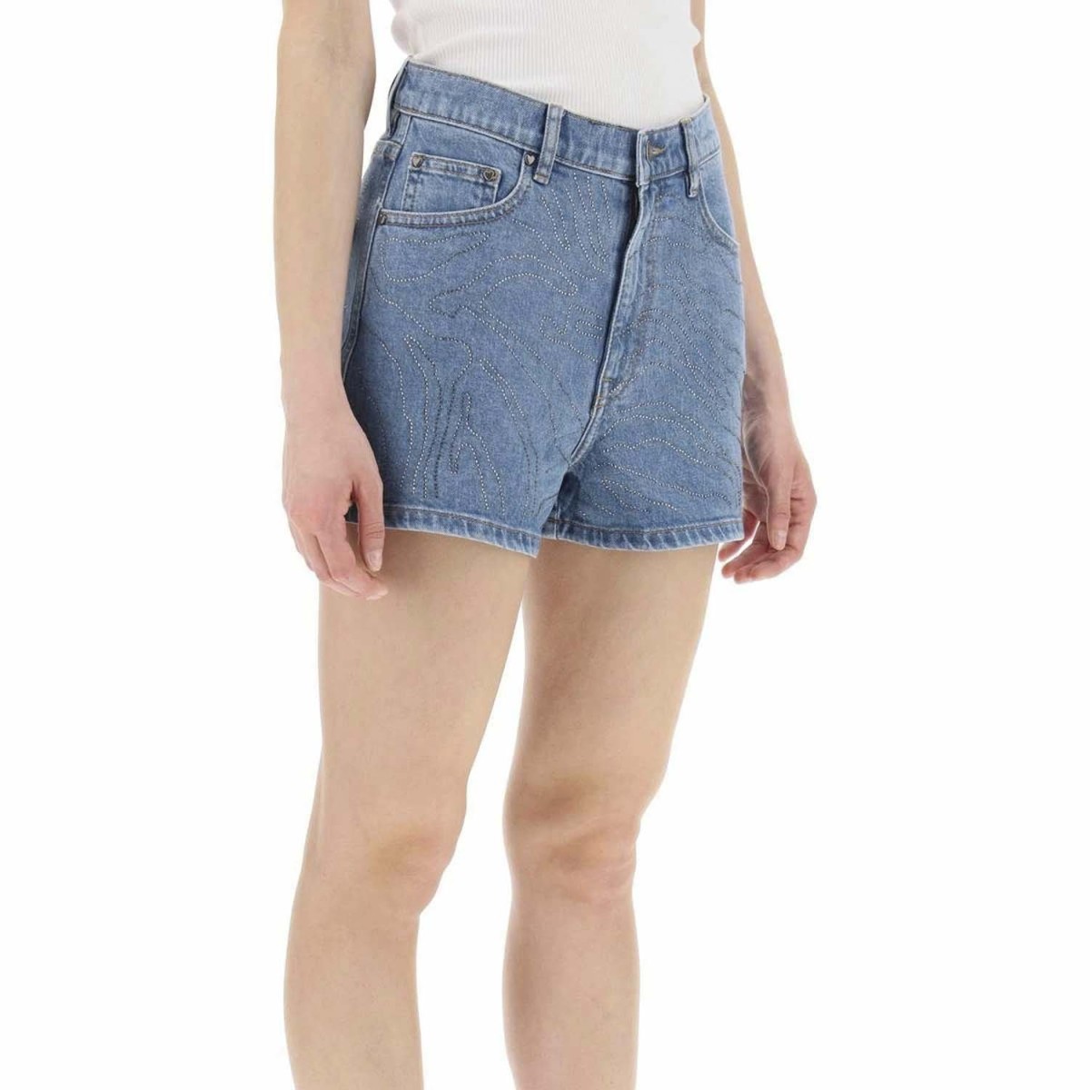 Шорти Rotate Rhinestone Denim Shorts