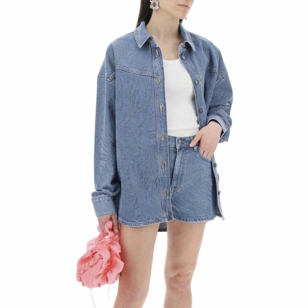 Шорти Rotate Rhinestone Denim Shorts