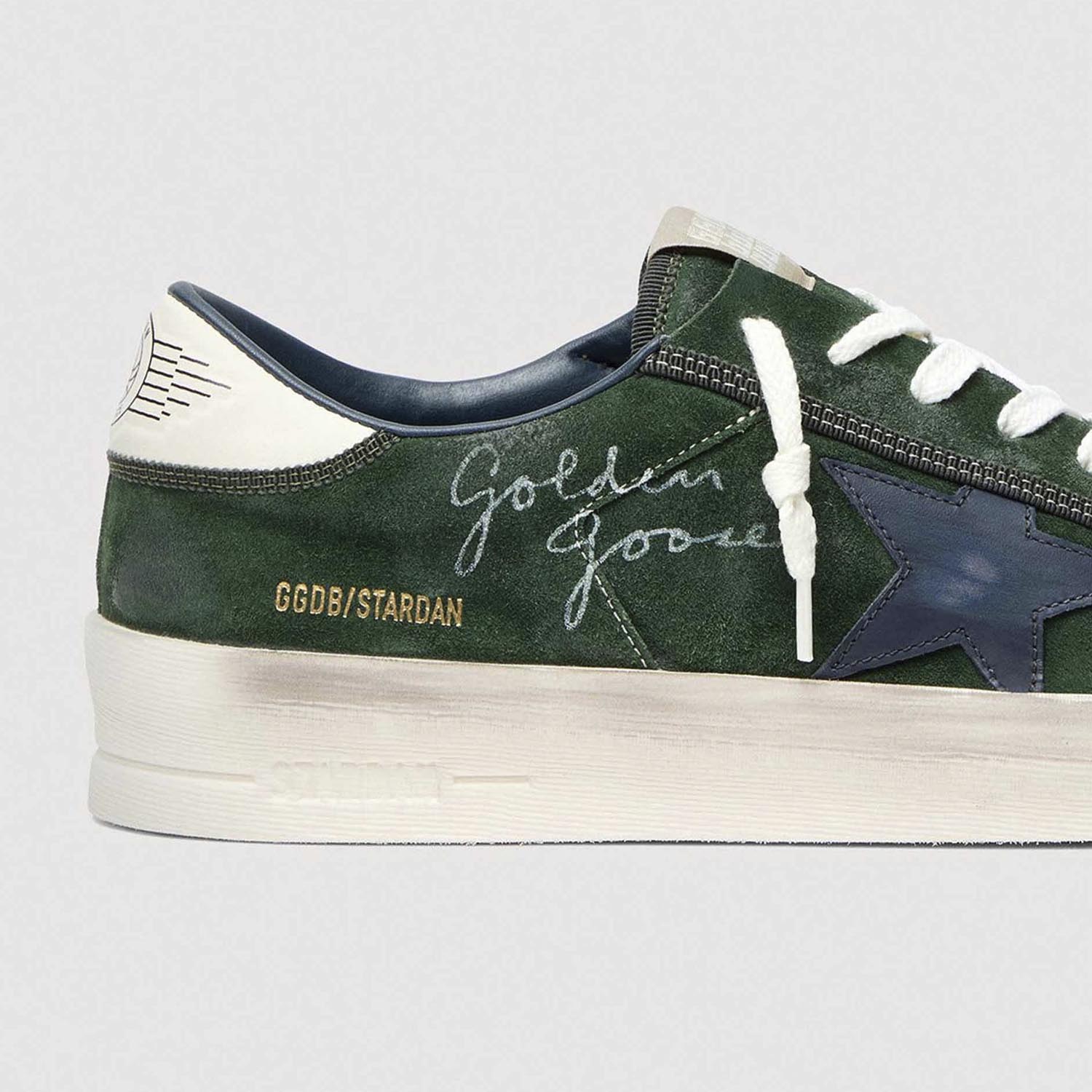 Кеди Golden Goose Stardan Con Green/Blue/White GMF00333.F008104.35954