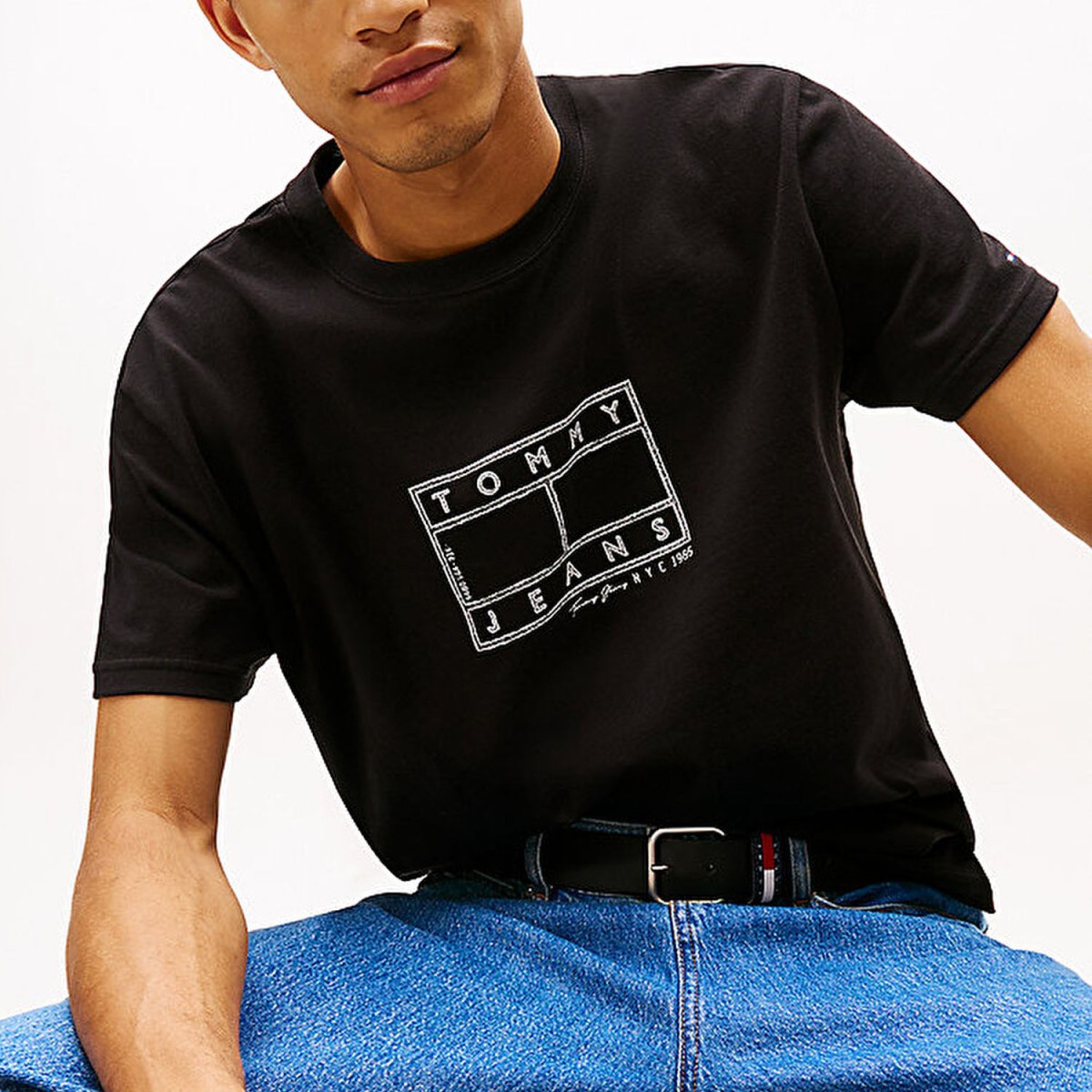 Футболка Tommy Hilfiger TJM Reg Center Flag SS Tee Black