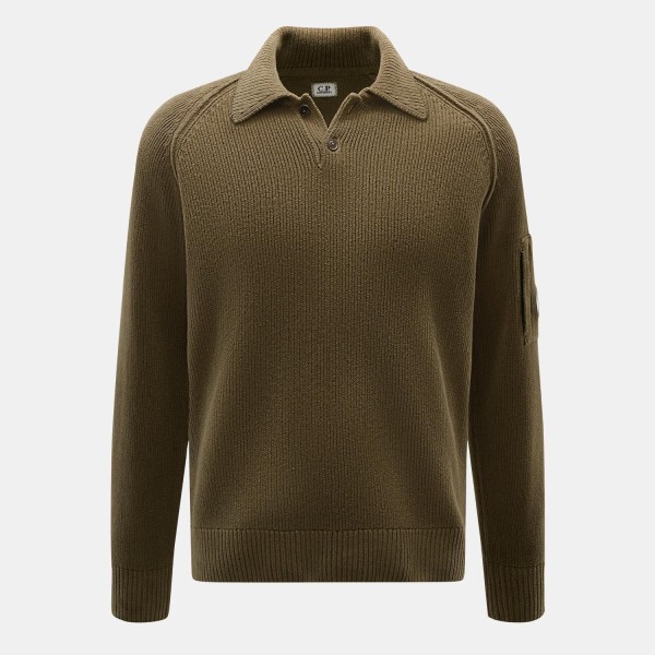 Свитер C.P. Company Chenille Cotton Lens Polo Sweater 21CMKN198A005558G 683