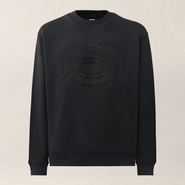 Свитер C.P. Company Cotton Fleece Crewneck Logo Sweatshirt 21CMSS174A006453O 999