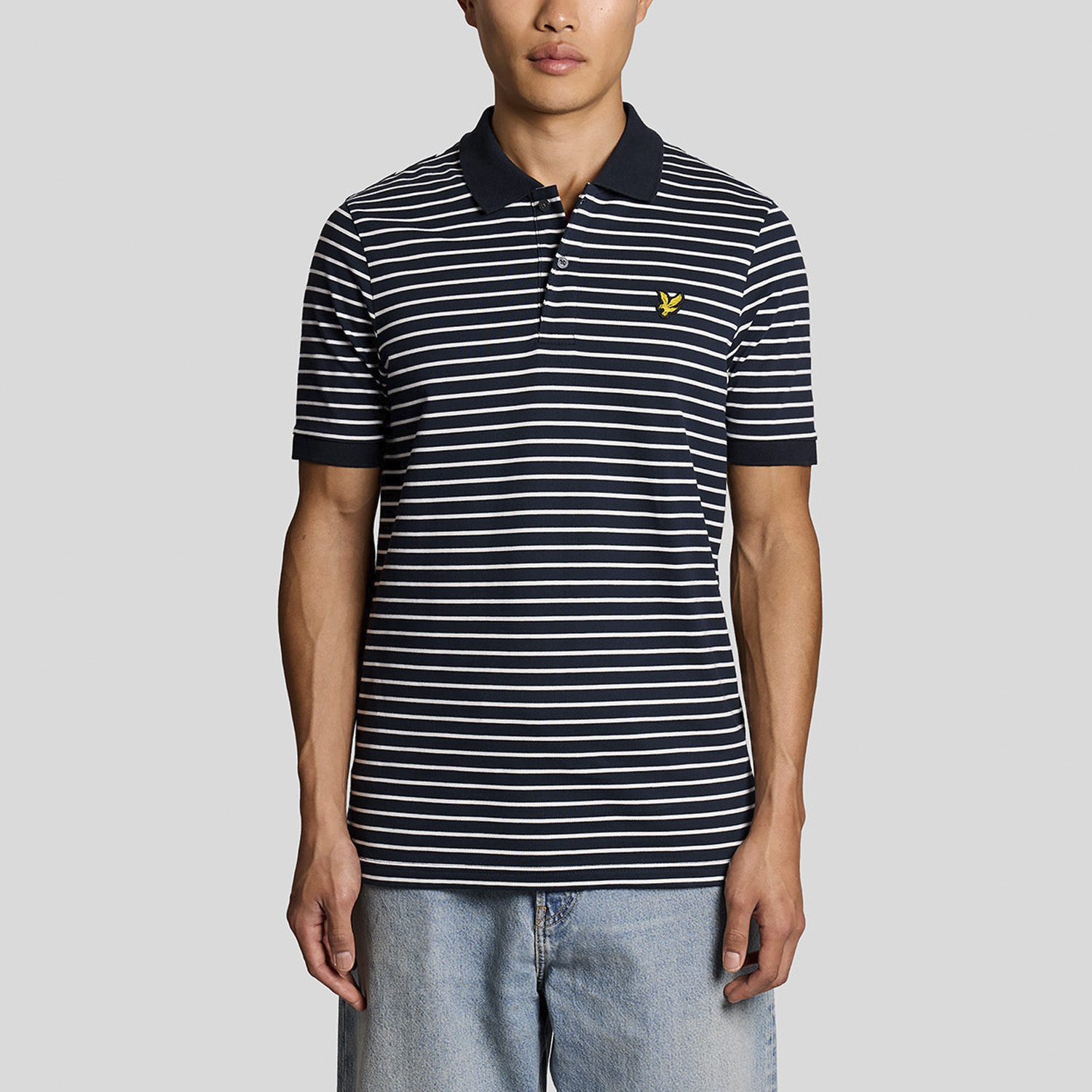 Поло Lyle&Scott SP2404V Dark Navy/White