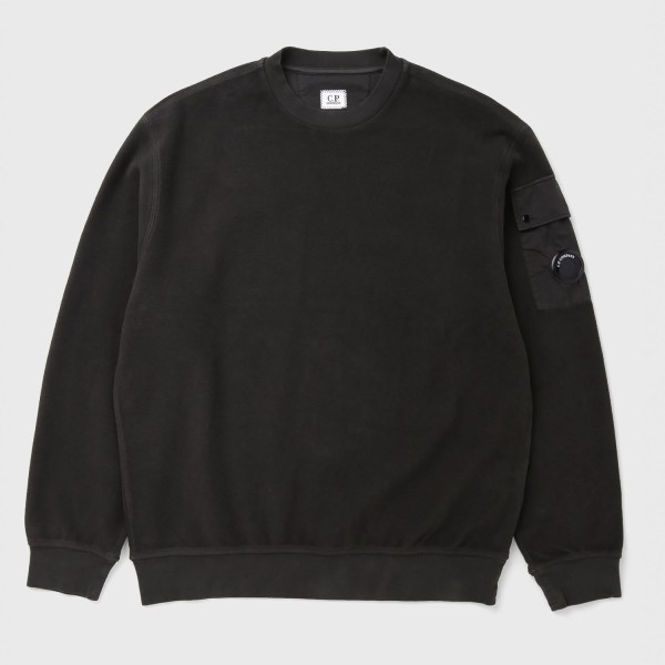 Свитшот C.P. Company Brushed Emerized Diagonal Fleece Crewneck Lens Sweatshirt 21CMSS192A006614G 999