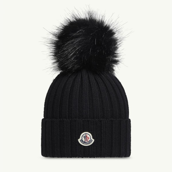 Шапка Moncler Wool Beanie with Pom Pom