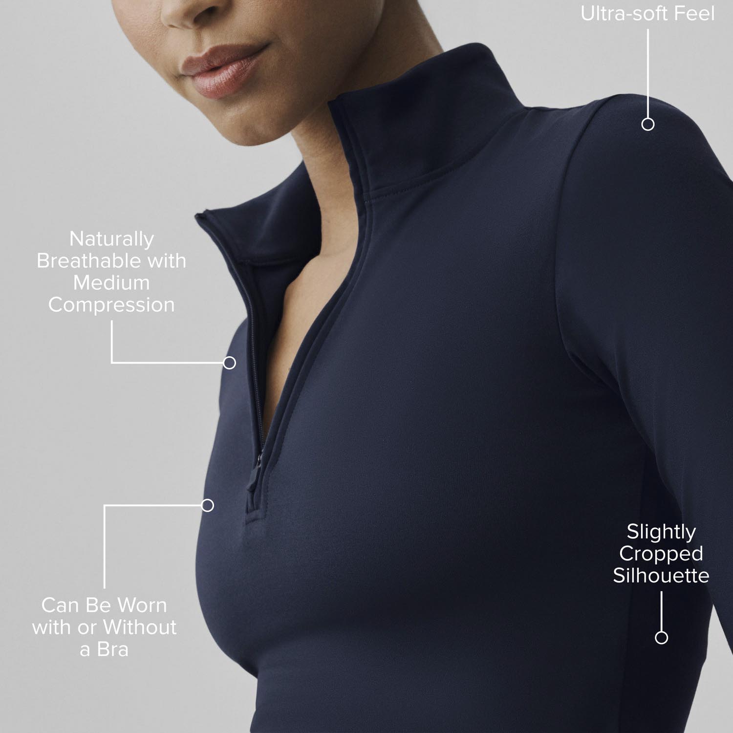 Кофта Alo Softsculpt Precision 1/4 Zip Long Sleeve W3967R Navy