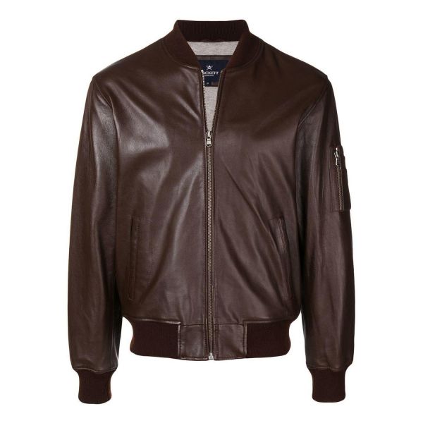 Шкіряна куртка Hackett HM402112/878