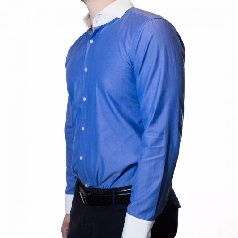 Рубашка Hugo Boss Ferrara синяя codhr2.