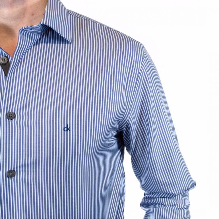 Рубашка Calvin Klein (крупная синяя полоска) codhr12.