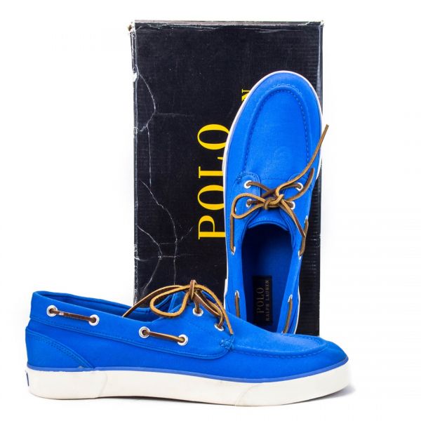 Кеды Polo Ralph Lauren SANDER P-SK-VLC COLBY BLUE CANVAS N7805.