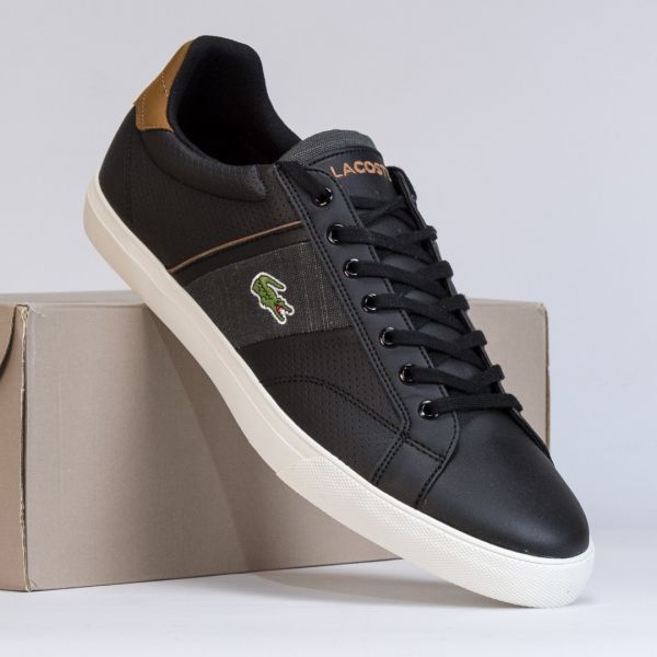 Кеды Lacoste Fairlead 318 1 CAM LTH/SYN BLK/TAN.