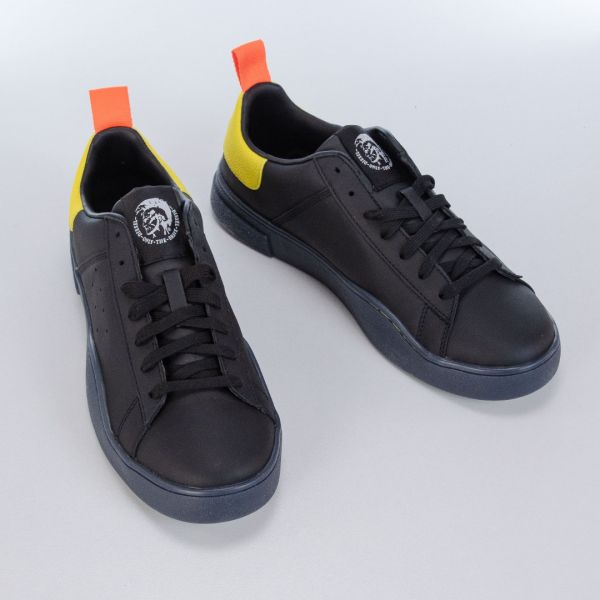 Кеды Diesel S-Clever Low Black/Yellow Fluo.