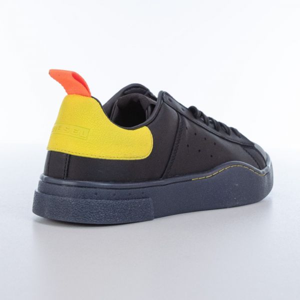 Кеды Diesel S-Clever Low Black/Yellow Fluo.