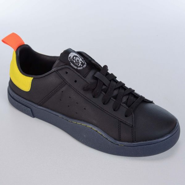 Кеды Diesel S-Clever Low Black/Yellow Fluo.