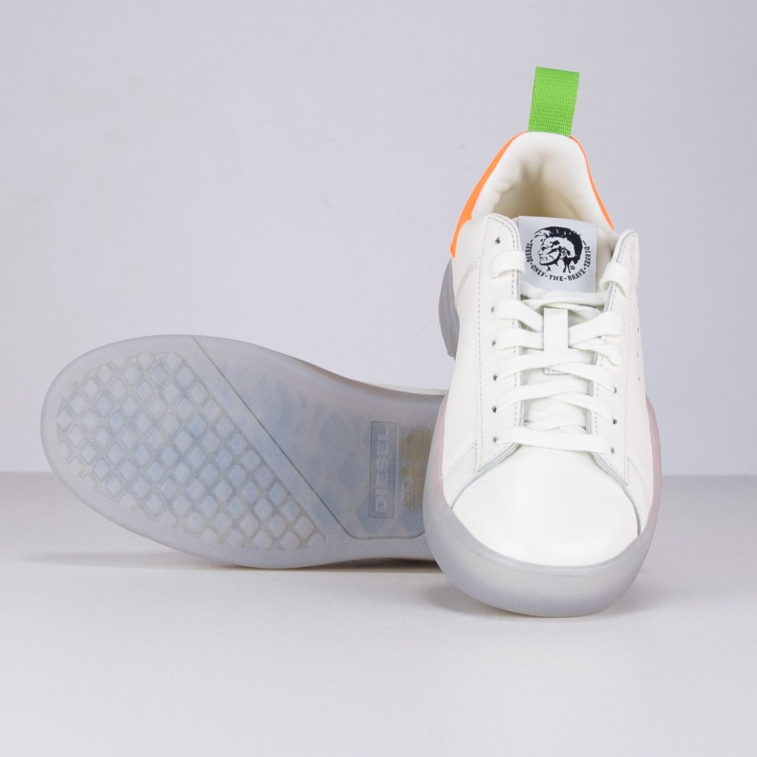 Diesel S Clever Low Star White Orange FL brand centr