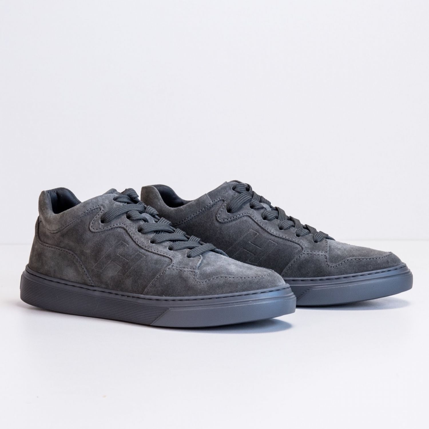 Hogan H365 Modello Mid Cut HG0 Grey brand centr